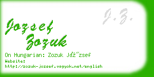 jozsef zozuk business card